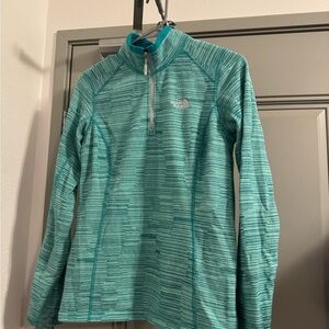 The North Face Turquoise and Gray Fleece